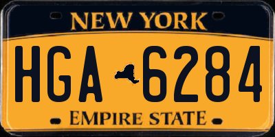 NY license plate HGA6284