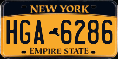 NY license plate HGA6286