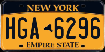 NY license plate HGA6296
