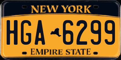 NY license plate HGA6299