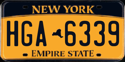 NY license plate HGA6339