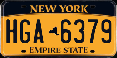 NY license plate HGA6379