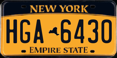 NY license plate HGA6430