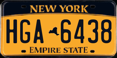 NY license plate HGA6438