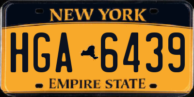 NY license plate HGA6439