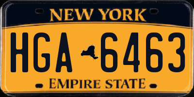 NY license plate HGA6463