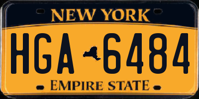 NY license plate HGA6484