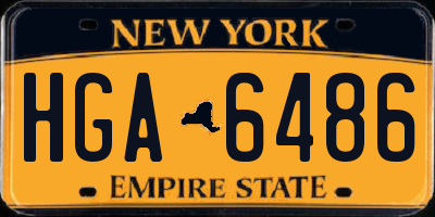 NY license plate HGA6486