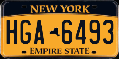 NY license plate HGA6493