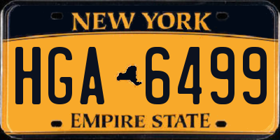 NY license plate HGA6499