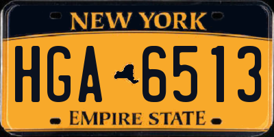 NY license plate HGA6513