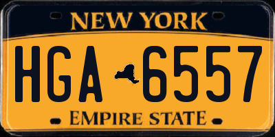 NY license plate HGA6557