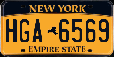 NY license plate HGA6569
