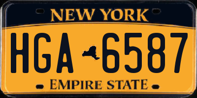 NY license plate HGA6587