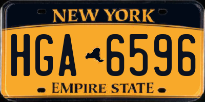 NY license plate HGA6596