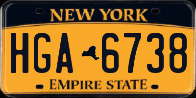 NY license plate HGA6738