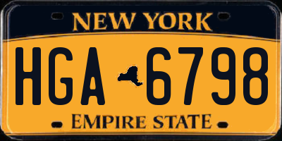 NY license plate HGA6798
