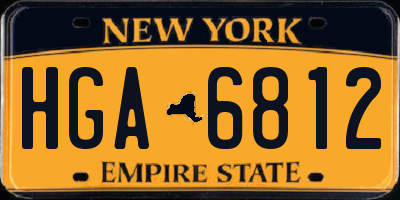 NY license plate HGA6812