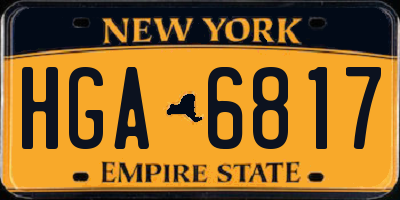 NY license plate HGA6817
