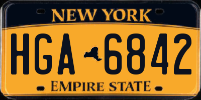 NY license plate HGA6842