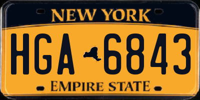 NY license plate HGA6843