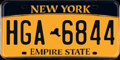 NY license plate HGA6844