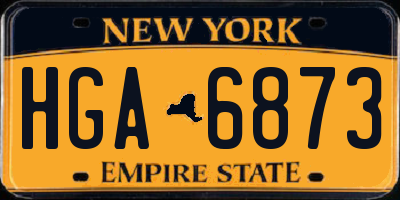 NY license plate HGA6873