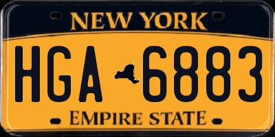 NY license plate HGA6883