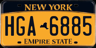 NY license plate HGA6885