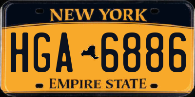 NY license plate HGA6886