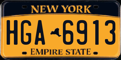 NY license plate HGA6913