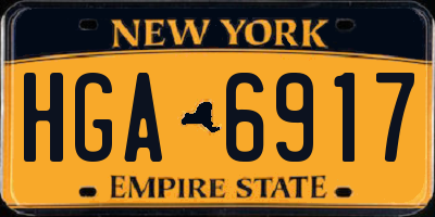 NY license plate HGA6917