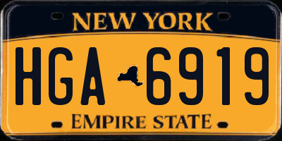 NY license plate HGA6919