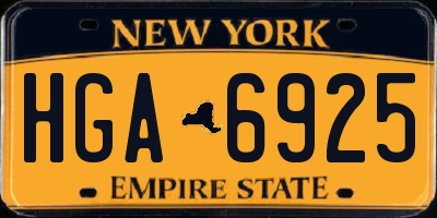 NY license plate HGA6925