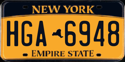 NY license plate HGA6948