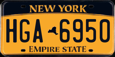 NY license plate HGA6950