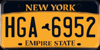 NY license plate HGA6952