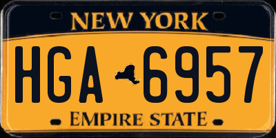 NY license plate HGA6957