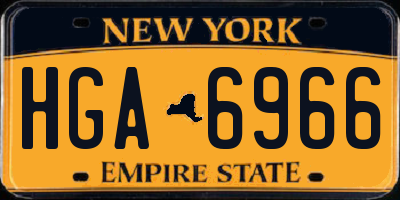 NY license plate HGA6966