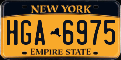 NY license plate HGA6975