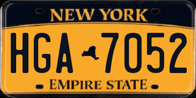 NY license plate HGA7052