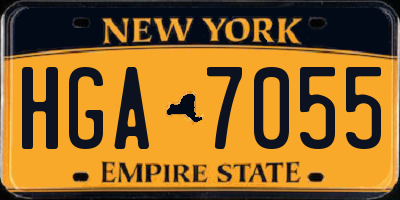 NY license plate HGA7055