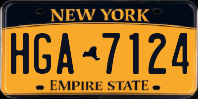 NY license plate HGA7124