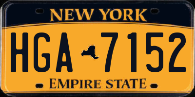 NY license plate HGA7152