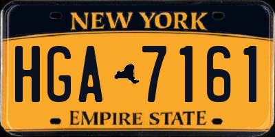 NY license plate HGA7161