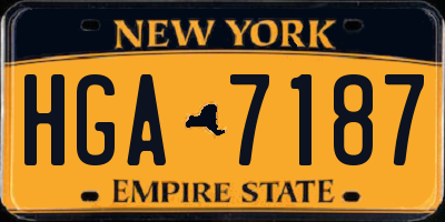 NY license plate HGA7187