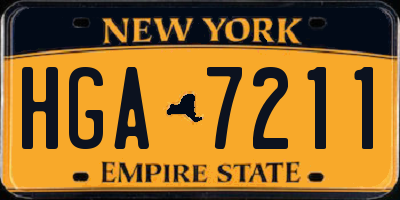 NY license plate HGA7211