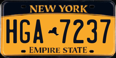 NY license plate HGA7237