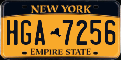 NY license plate HGA7256