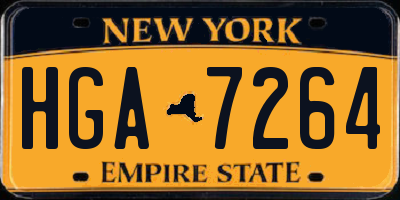 NY license plate HGA7264